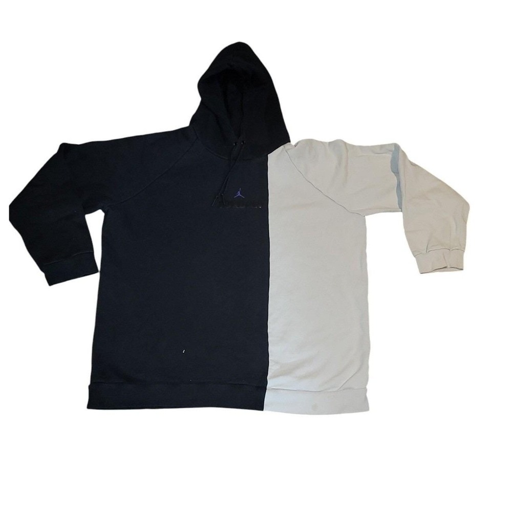 Vintage 95 96 Jordan Hoodie Black White Size XXL 2XL B24